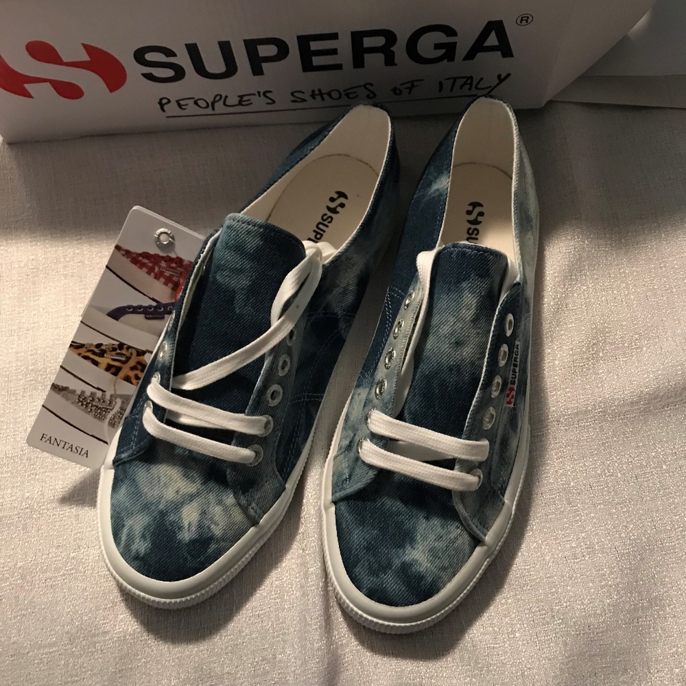 Superga Tie-dye Denim Sneakers NIB